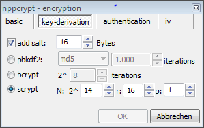Screenshot of NPPCrypt